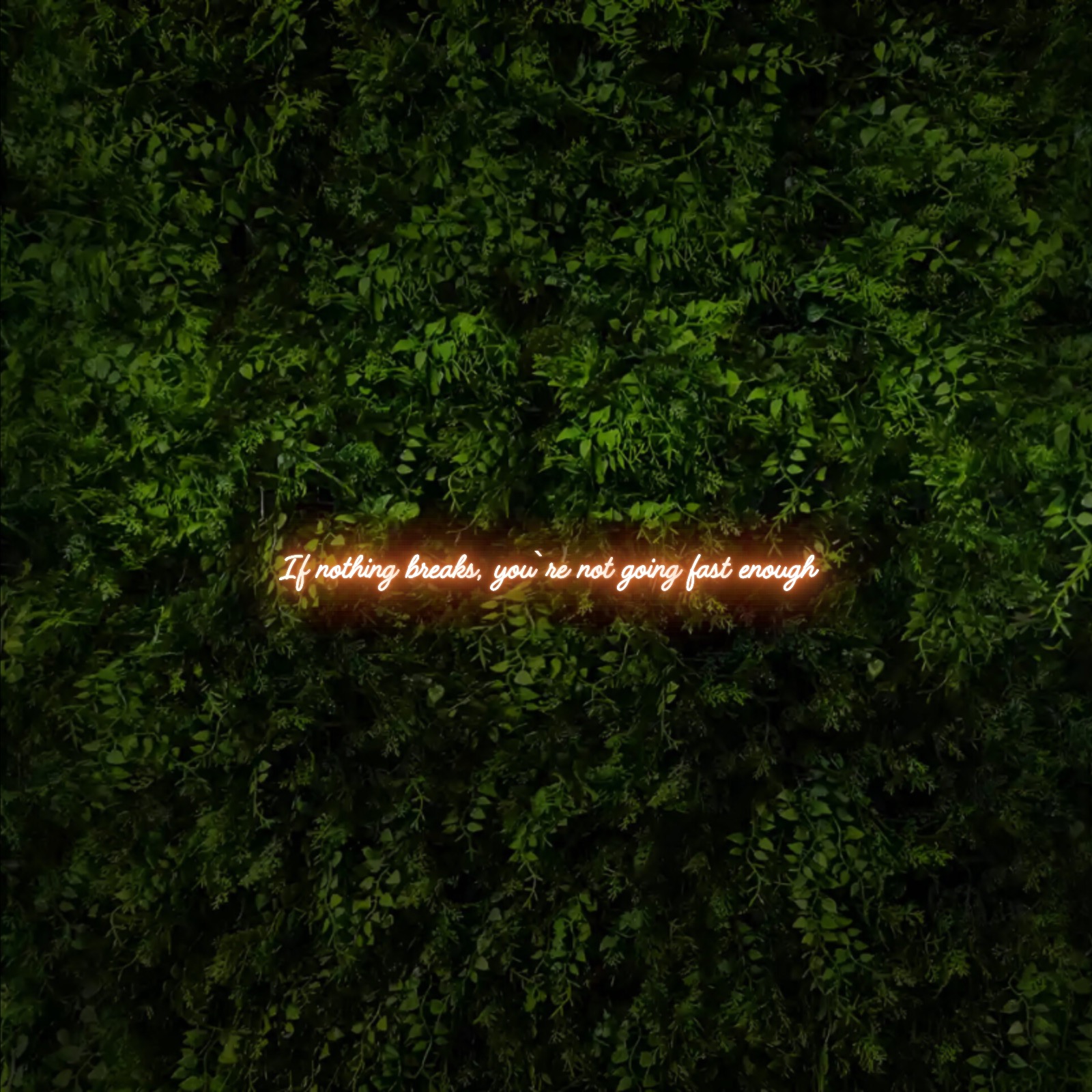 If nothing breaks, you`re not going fast enough – Neon Sign