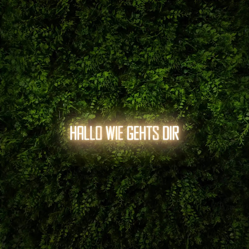 Hallo wie gehts dir – Neon Sign